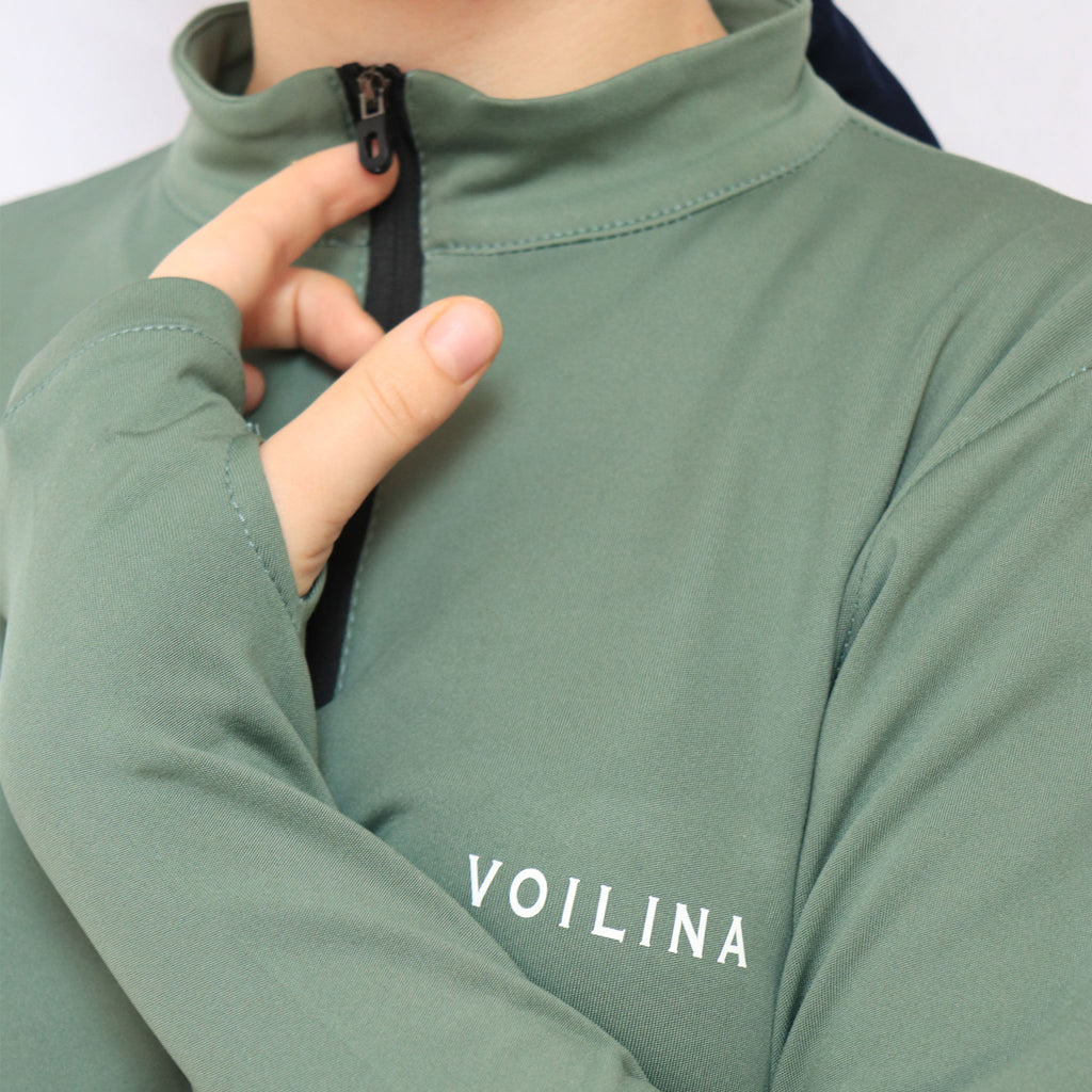 modest half zip top + Joggers